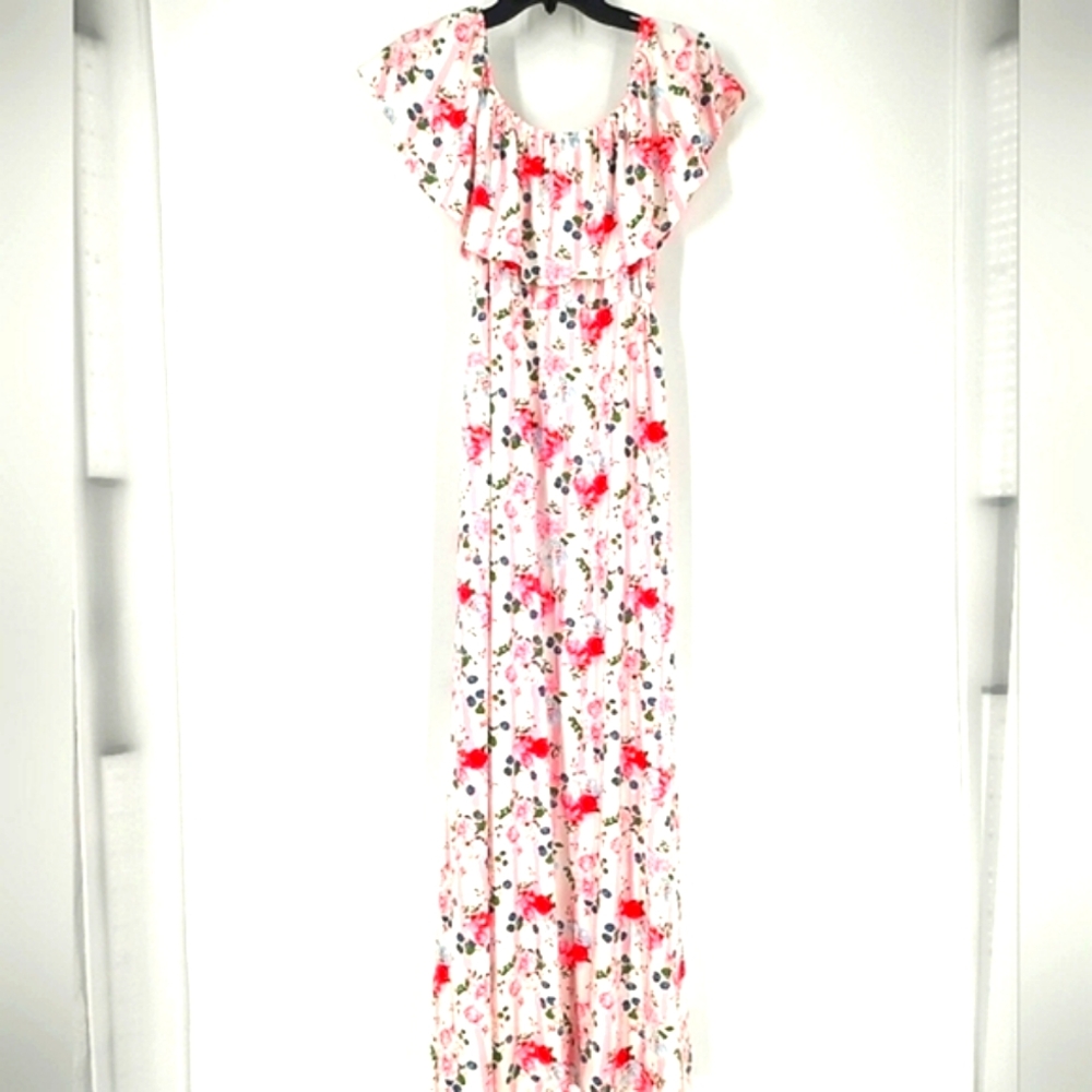 Ninexis sleeveless floral maxi dress, Sz M NWT